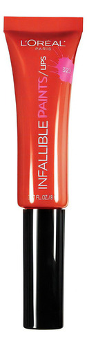 Labial Gloos Liquido Loreal Infallible Hidratante 12 Hrs Acabado Mate Color 322 Envidia Naranja
