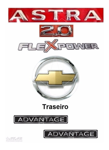 Kit Emblemas Astra 2.0 Flex Advantage - 2008 À 2011