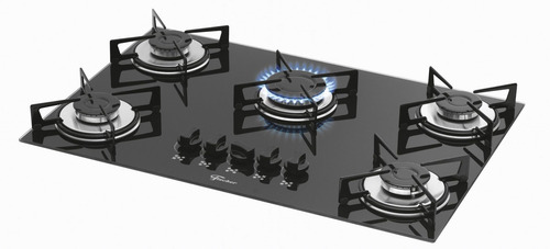 Fogão cooktop a gás Fischer 1642-6985 preto-ébano 110V/220V