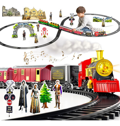 Locomoto Train Set - Juguetes De Tren Para Niños Y Niñas Con