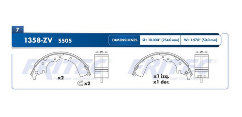 Balatas Tambor Traseras Toyota Previa 1991 Al 1994