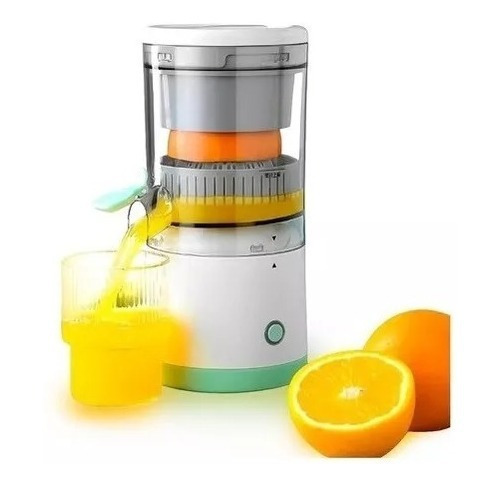 Exprimidor Saca Jugos Naranja Automatico Recargable Portatil Color Blanco