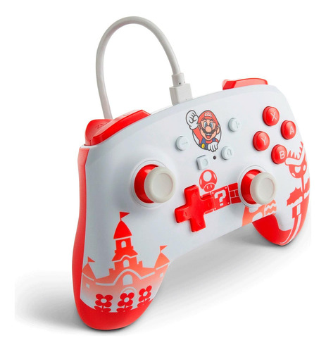 Controle Com Fio Nintendo Switch Super Mario Castle - Powera