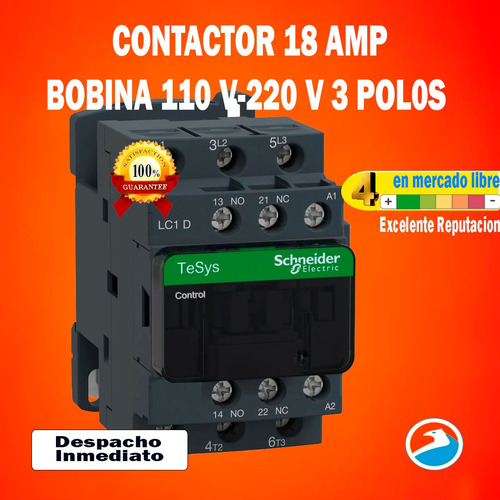 Contactor 18 Amp Bob 220v Schneider Electric