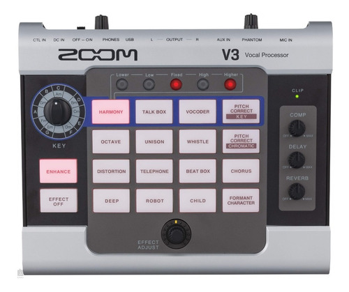 Zoom V3 Procesador Vocal Multiefectos Para Voces