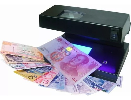 Detector De Billete Falso Con Luz Uv + Linterna + Lupa