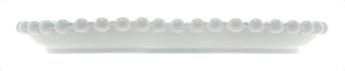 4 Pratos Wolff Beads De Porcelana Azul 17cm X 15cm X 2cm