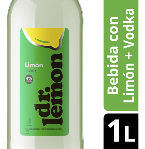 Dr Lemon con Vodka botella 1L de limón 