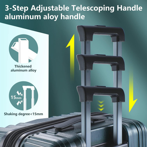 Equipaje Expandible De 24 Pulgadas, Equipaje Mediano Con Tsa