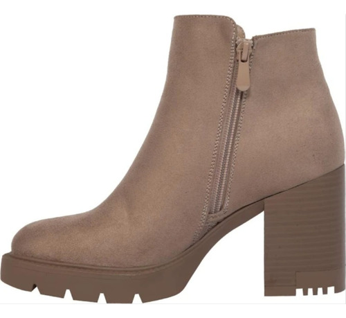 Bota Moto Pu Plataforma C/tacon Liso Tierra Bendita 8315