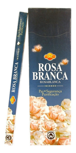 Incenso Sac Rosa Branca 50 Caixinhas + Incensário Indiano