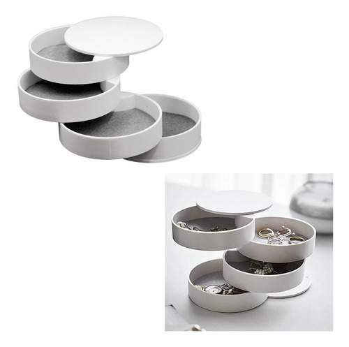 Imagen 5 de 10 de Organizador Para Joyas, Aros, Cadenas, Anilos, 4 Divisiones.