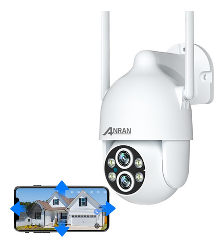Cámara de Seguridad Wifi 2.4G Zoom Digital 10X Infrarroja E Impermeable Vision NocturnaDe 5v Hd Color Blanco
