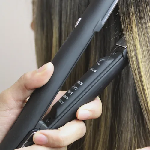 Plancha de cabello HL Horacio Lares 470 Keratin negra Cuotas sin