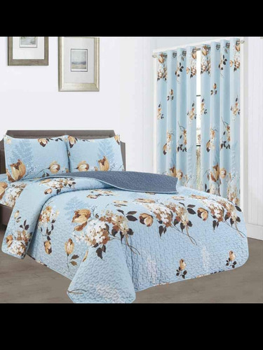 Set De Juego De Sábanas Cobertor Fundas Y Cortinas