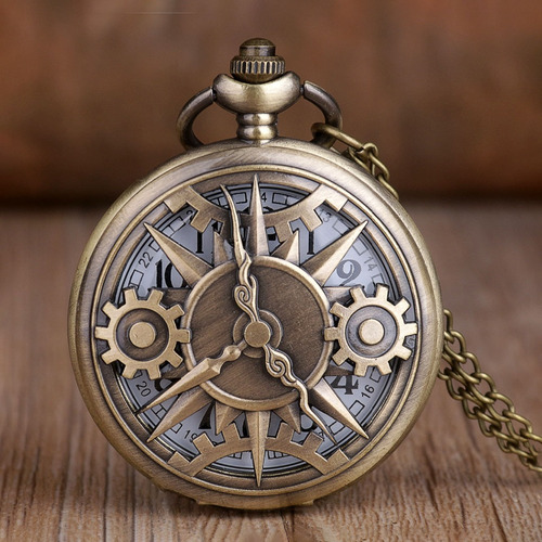 Collar Reloj Diseño Steampunk De Colección