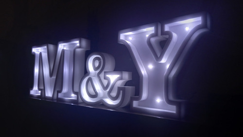 Letras Para Casamiento Con Luces Led!!!!pack X 3 