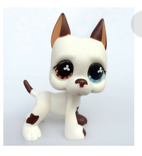Littlest Pet Shop Great Dane Lps Branco #577 Olhos 2 Cores