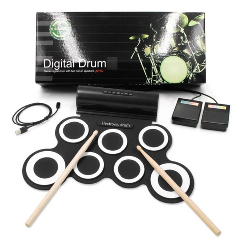 Imagen 9 de 10 de Bateria Electronica Digital 7 Pad 2 Pedales