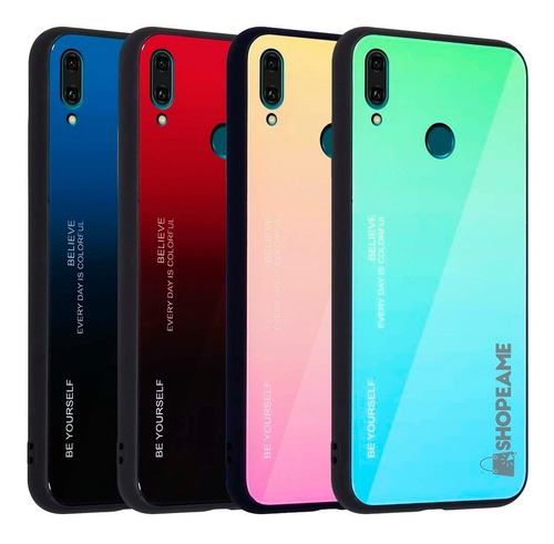 Funda Huawei P Smart Y6 Y7 Y9 2019 Cristal Case Aurora Lujo