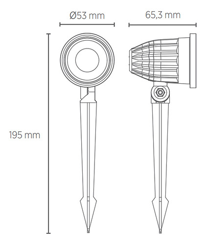 Espeto Para Jardim Save Energy Led 5w Bivolt Preto 2700k