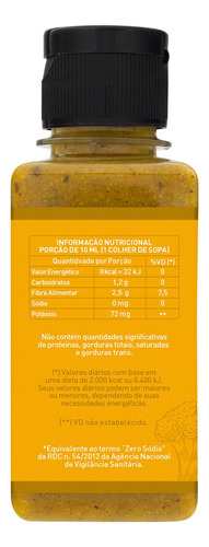 Molho para Salada Mostarda Zero Sódio Frasco 150ml