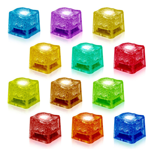 Cubos De Hielo Luminosos Led, 20/80/100 Unidades, Multicolor