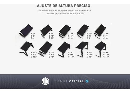 Imagen 7 de 10 de Mesa Regulable Multifuncional P/ Notebook Jd Lp1047a Cuota-*