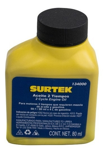 Aceite Para Motor A 2 Tiempos 80ml Surtek® (2pzs)
