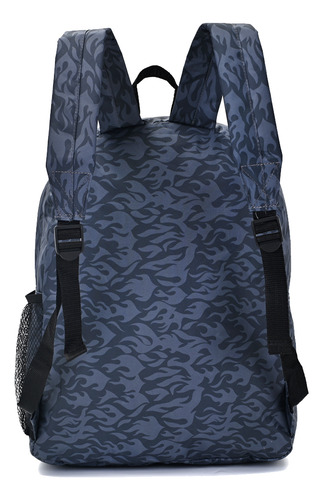 Mochila Escolar Goodpack 17 Espalda Llamas Adolescente 13578 Color Gris