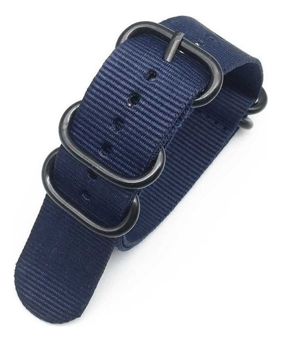 Pulseira De 20mm Nylon Nato Zulu Compatível Com Citizen 3740 Cor Azul