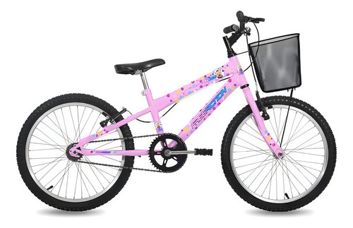 Bicicleta Aro 20 Free Action Kiss Rosa Tamanho do quadro Único
