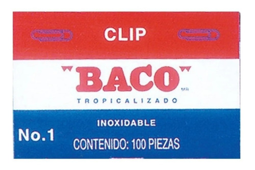 Clip #1 Baco C/100pzas Tropicalizado Vendemos Mayoreo