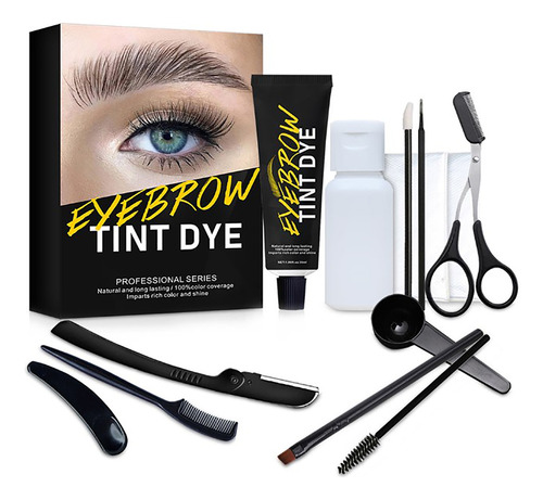 Professional Semi-permanent Eyebrow Light Brown Dye Kit