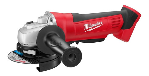 Amoladora angular inalámbrica Milwaukee M18 2680-059 color rojo y negro + accesorio