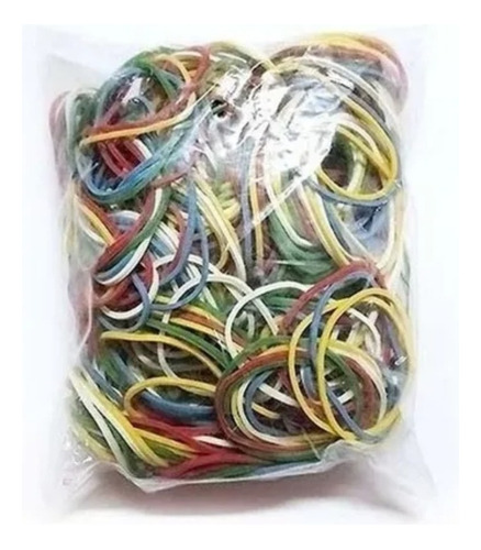 Bandas Elasticas Credencial Bolsa X 100 Gr. De Colores