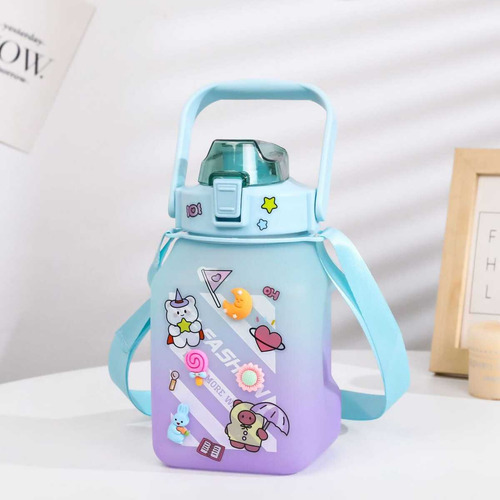 Tomatodo Portátil Kawai Con Stickers Y Colgador 1.5l