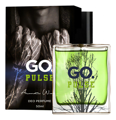 Perfume Go Pulse, Edp, Amadeirado Aromático, Energético Para O Dia A Dia, Go Man, 50ml