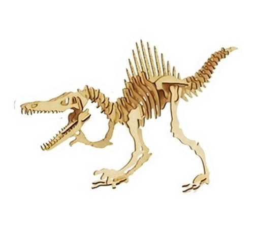 Dinosaurio De Madera Armar Espinosaurio Esqueleto Puzzle 3d