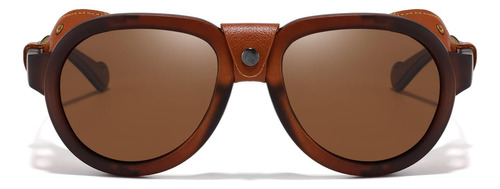 Macjero Gafas De Sol Polarizadas Retro Aviador Steampunk Con