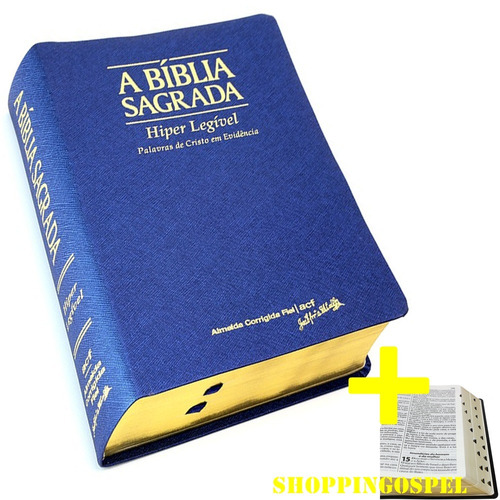 Bíblia Letra Hiper Legível Azul Trinitariana