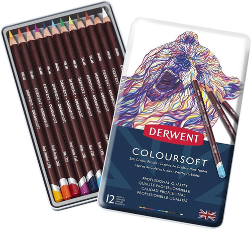 Lapices Derwent Coloursoft X 12 Caja Metalica