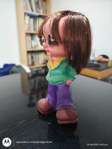 Hermosa Muñeca Decorativa Con Lentes Cerámica Nueva En Caja!