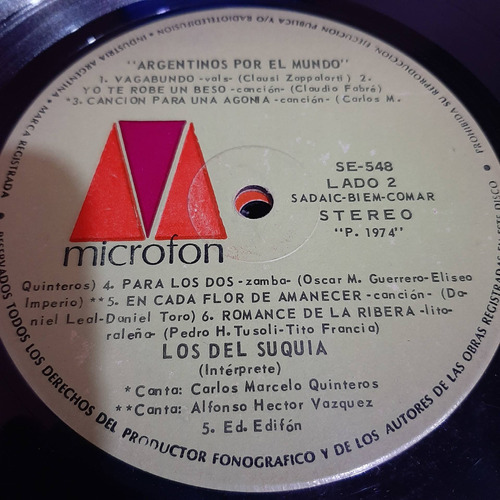 Sin Tapa Disco Los Del Suquia Argentinos - Libros Del Mundo