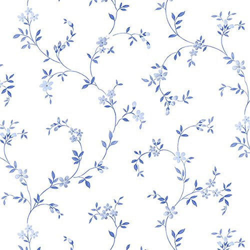 Apiz Texturizado Hoja Flor Color Blanco Azul 21  X 33 Pie 56