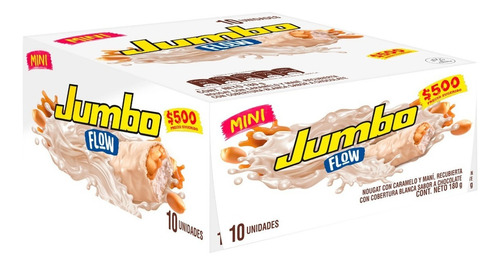 Chocolatina Jumbo Flow Blanca 18g 10 Unidades