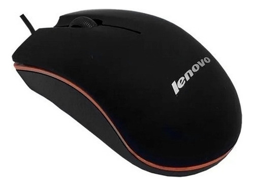 Imagen 1 de 4 de Mouse Usb Optico Lenovo Pc Laptop Ergonomico Raton 3botones