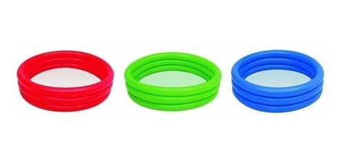 Pileta 3 Anillos Color 102x25cm Inflable Bestway 1024 Isud
