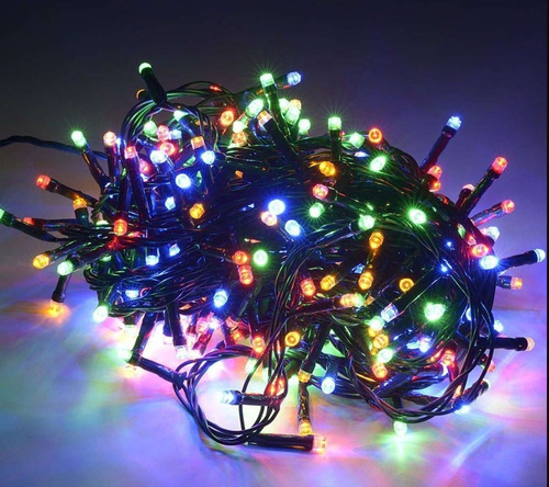 Luces Led  100 Luces De Navidad-fiesta Multicolor