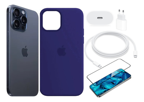 iPhone 15 Pro Caja Sellada 128gb + Cargador + Funda + Glass